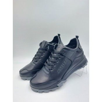 332 Чорні (Чоловічі, Шкіра флотар + шкіра лицьова)