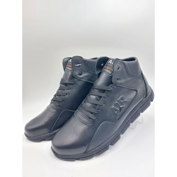 316  ВЕЛИКІ (46,47,48) Чорні (Чоловічі, Шкіра лицьова + шкіра флотар)