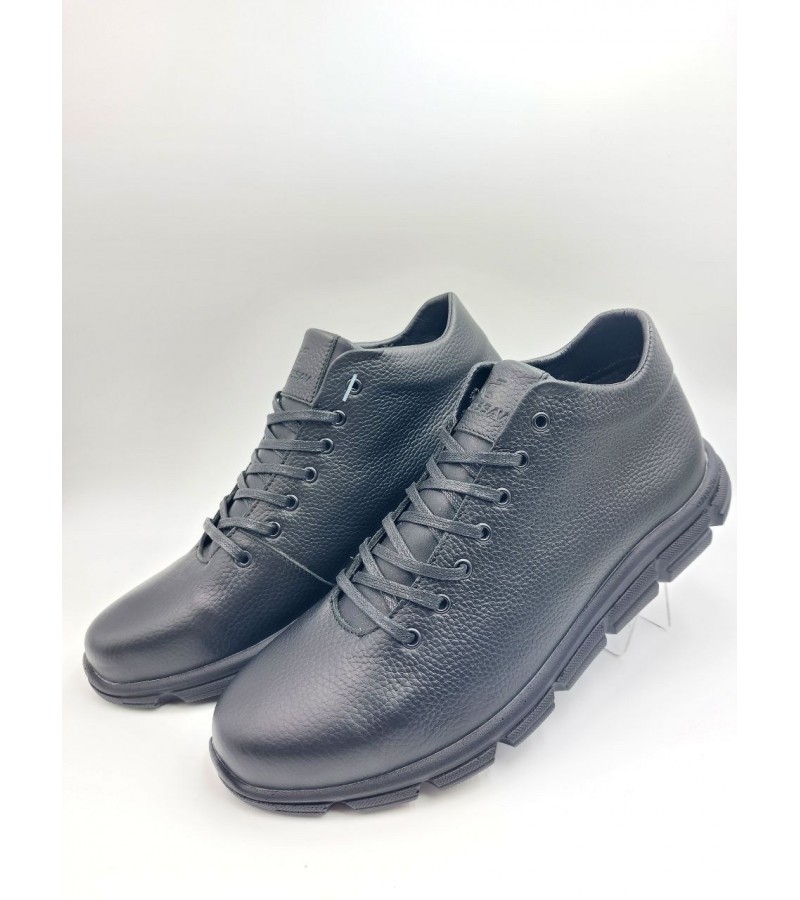 21-100 ВЕЛИКІ (46,47,48) Чорні (Чоловічі, Шкіра флотар)