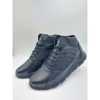  307 ВЕЛИКІ (46,47,48) Чорні (Чоловічі, Шкіра лицьова + шкіра флотар)