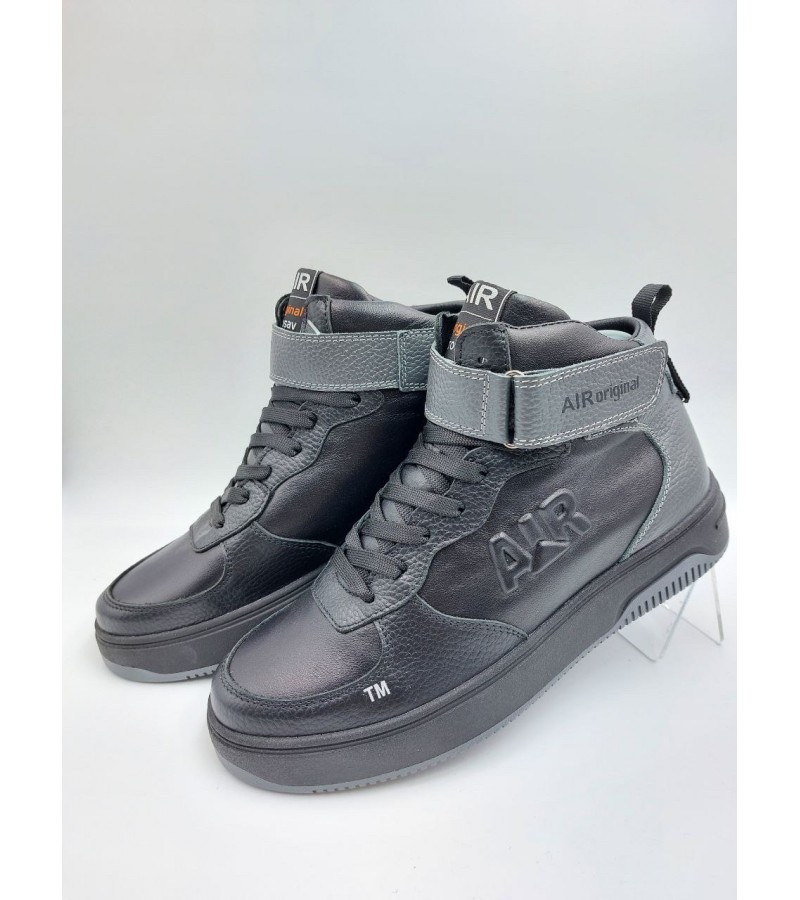 333 Чорно-сірі (Чоловічі, Шкіра флотар + шкіра лицьова)