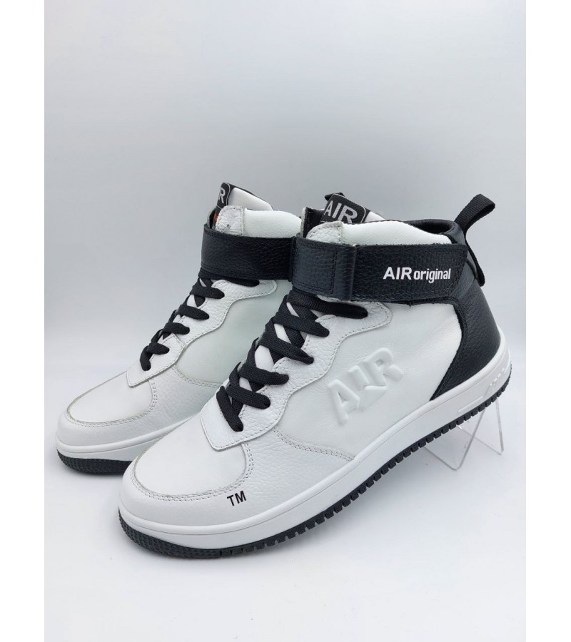 333  Біло-чорні (Чоловічі, Шкіра флотар + шкіра лицьова)