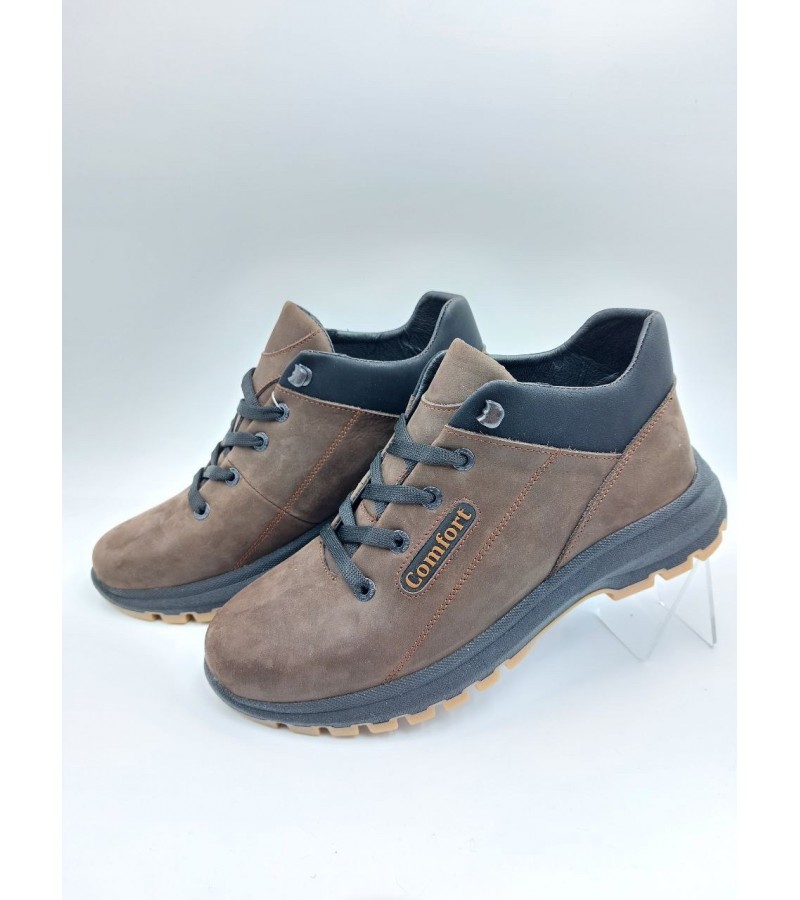 92 Коричневі-чорні (Чоловічі, Шкіра вощена крейзі)