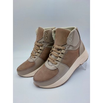 340W Бежеві (Жіночі, Шкіра лицьова + натуральний нубук)