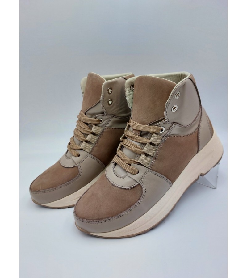 340W Бежеві (Жіночі, Шкіра лицьова + натуральний нубук)