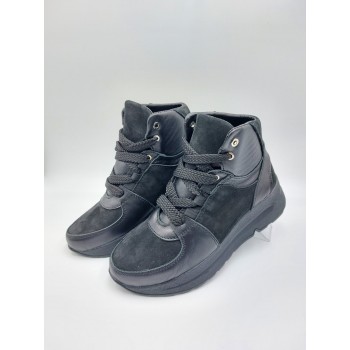 340W Чорні (Жіночі, Шкіра лицьова + натуральний нубук)