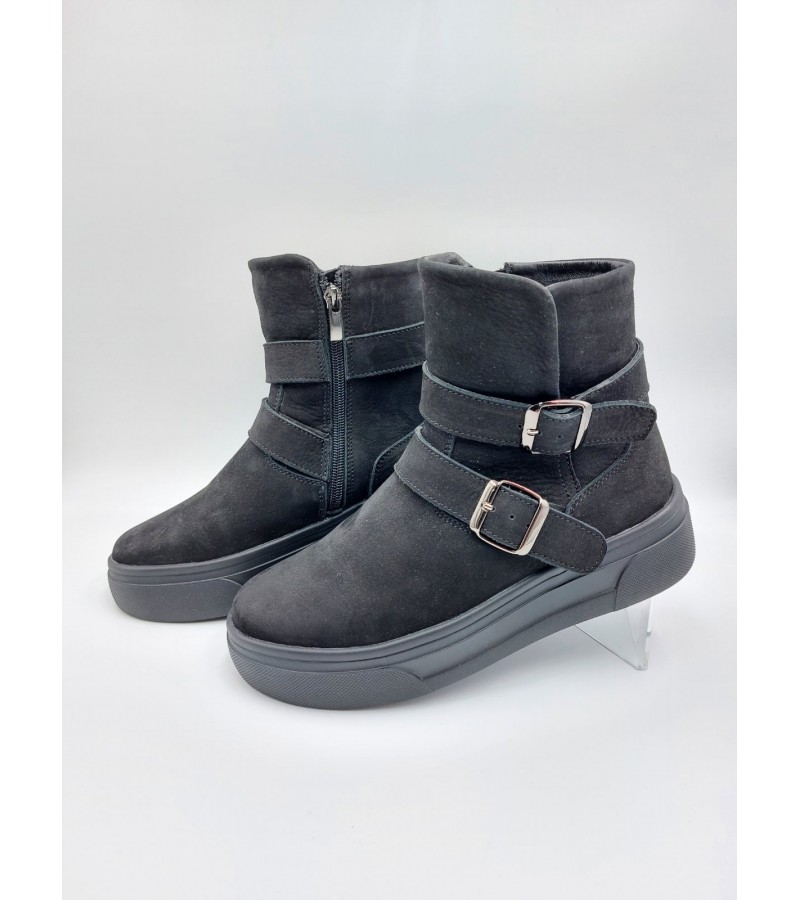 21-141W Чорні (Жіночі, Натуральний нубук)