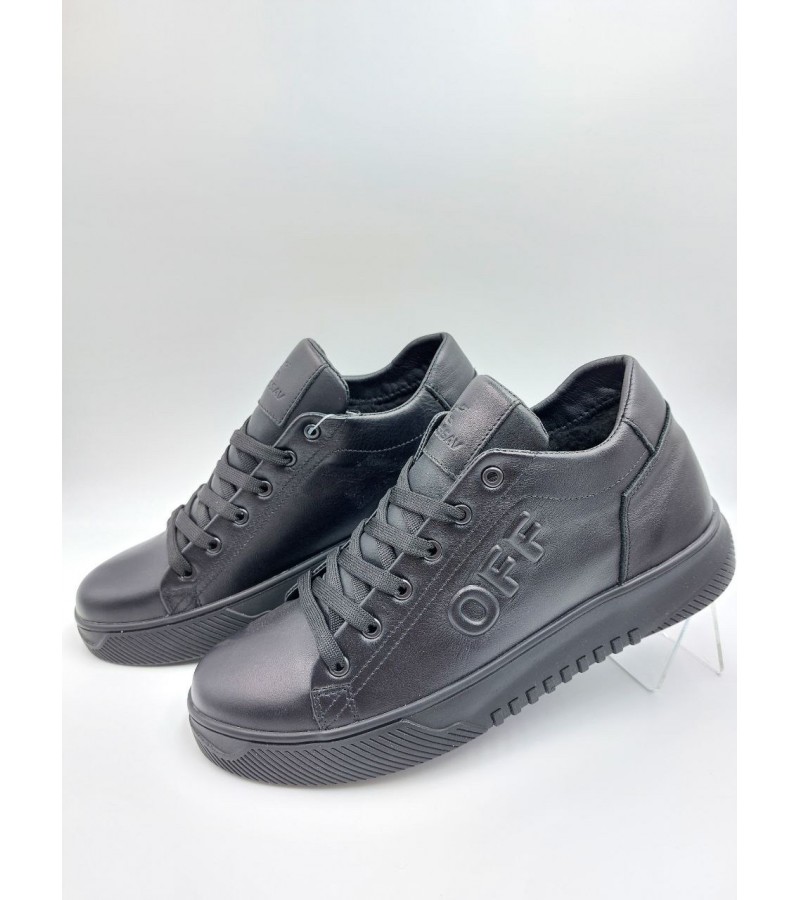 21-10 Чорні (Чоловічі,Шкіра лицьова)