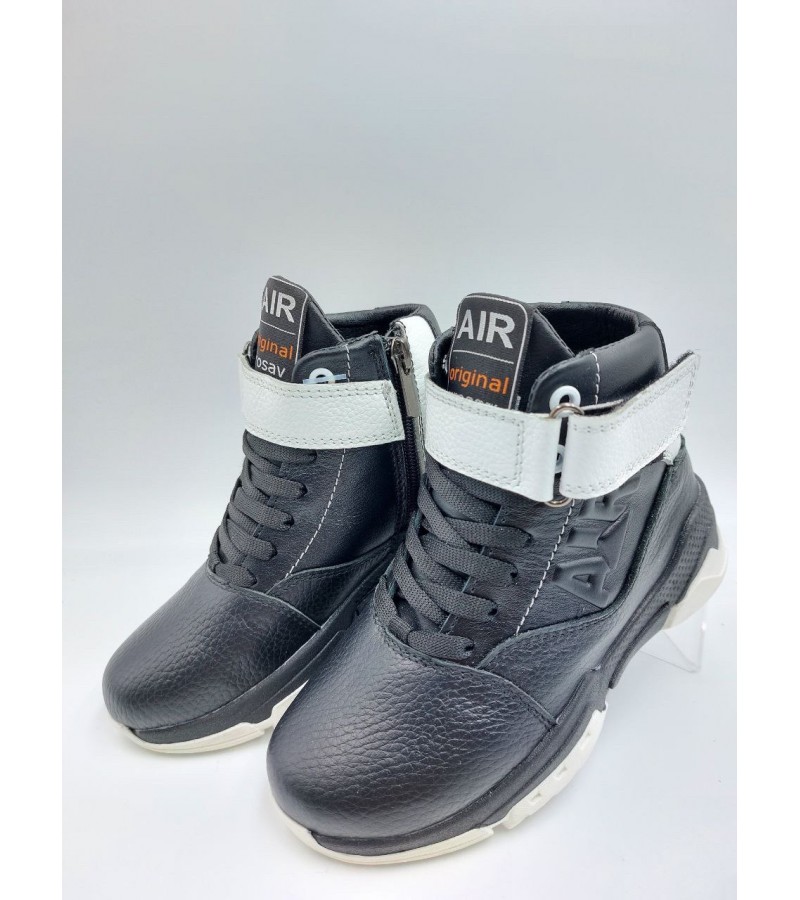 21-20 Чорно-білі  (Дитячі, Шкіра флотар + шкіра лицьова)