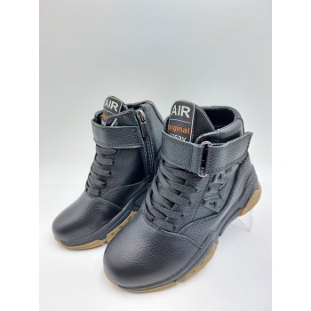 21-20 Чорні  (Дитячі, Шкіра флотар + шкіра лицьова)