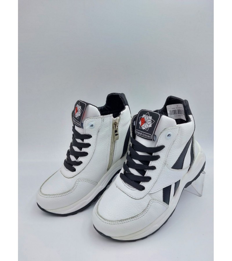 12 Біло-чорні, (дитячі, Шкіра флотар)